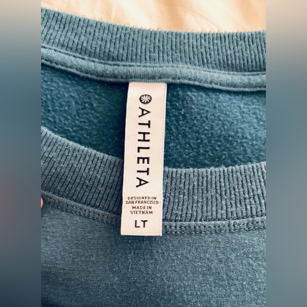 *Like New* Athleta Teal Coastal Luxe Recovery Crewneck Sweatshirt - Picture 3 of 16